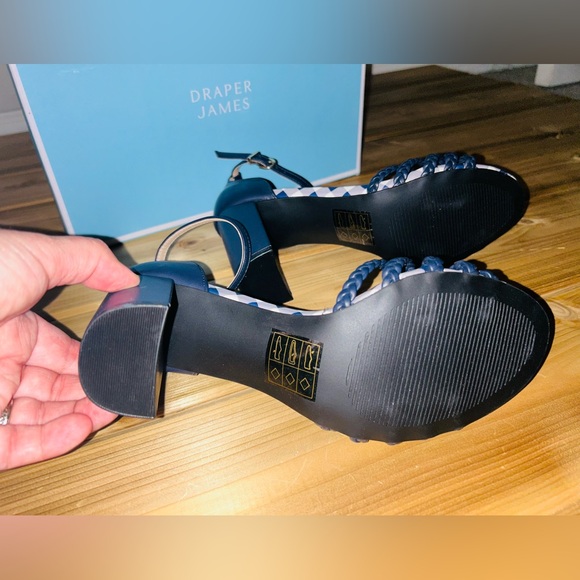 NEW Draper James Elisa Women's Dress Sandals Navy - size 7 - Navy Gingham NWT - Picture 9 of 11